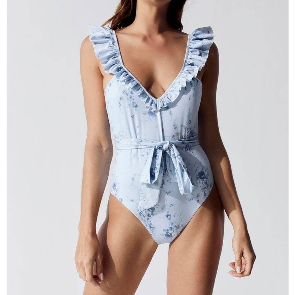 LoveShackFancy Opal one piece bathing swimsuit